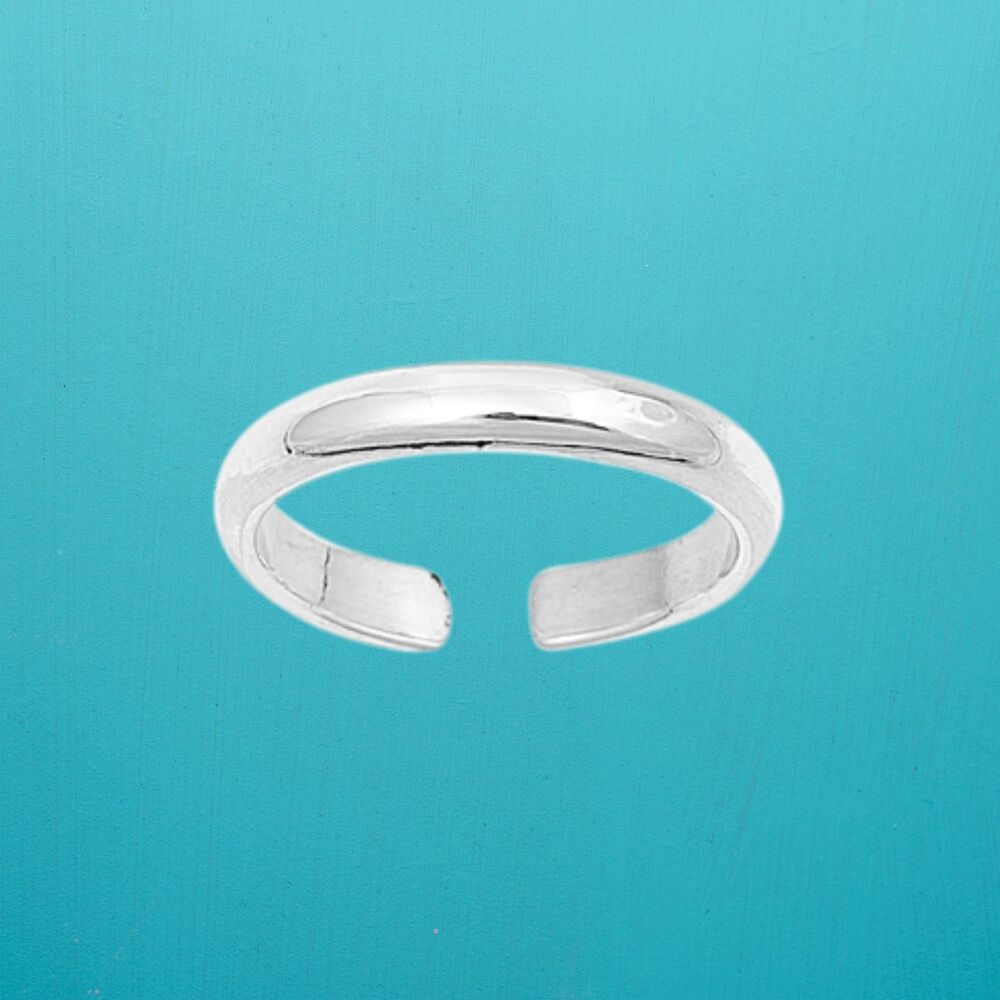 3mm Sterling Silver Toe Ring Adjustable